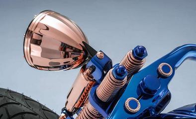 机械艺术 哈雷戴维森蓝版摩托车