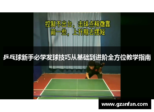 乒乓球新手必学发球技巧从基础到进阶全方位教学指南